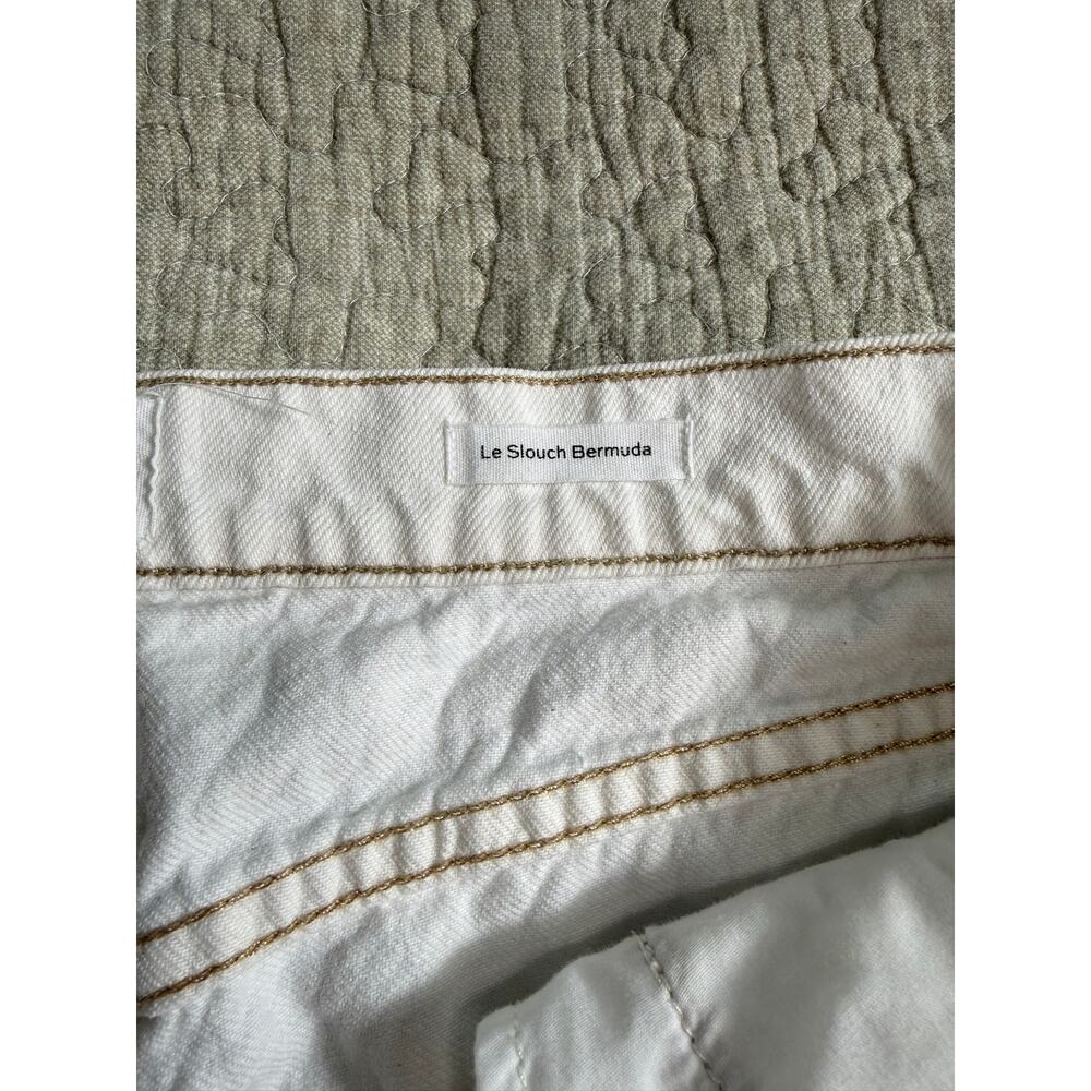 FRAME Le Slouch Bermuda Button Fly Raw Hem Made in USA Cargo Ivory Cut Off Sz 29 - Picture 4 of 9